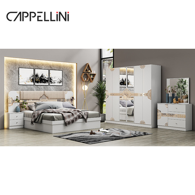 Vente en gros Prix bon marché Lit en cuir classique de la reine Luxe Autre maison de grande taille ensemble de meubles de chambre en bois