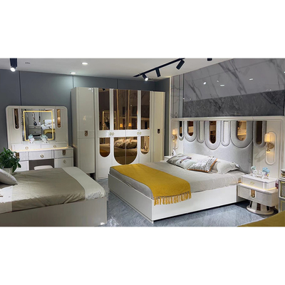 Nouveau design en gros en bois double king size lit suite cadre en bois moderne meubles de maison de luxe en bois ensemble de chambre