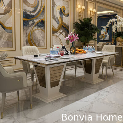 Ensemble de table à manger en bois de luxe moderne pour 6 personnes, rectangulaire, pour la maison et le restaurant, ensemble complet de meubles de salle à manger