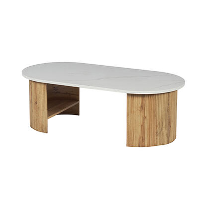 Meubles de salle à manger moderne Table à manger ovale en bois Base de rangement Nordique Restaurant à domicile Cuisine 6 places Table à manger