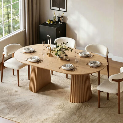 Ensemble De Table Manger Table à manger moderne extensible Table à manger à 6 places Meubles de salle à manger en bois Table à manger pliable 4 chaises