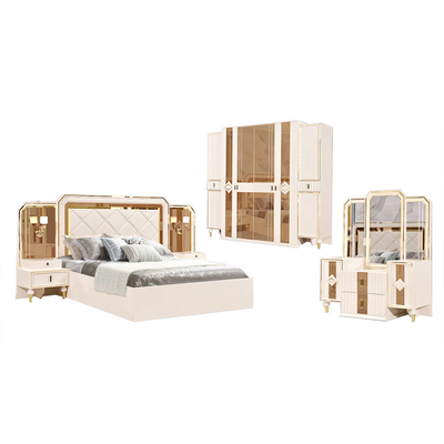 Lit en bois solide de Cabrini Villia avec le Roi en bois Size Bedroom Set de forces de défense principale de tiroirs