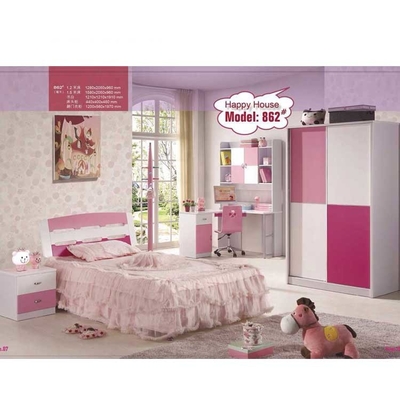 Meubles mignons blancs roses 960mm de chambres à coucher d'enfants de forces de défense principale