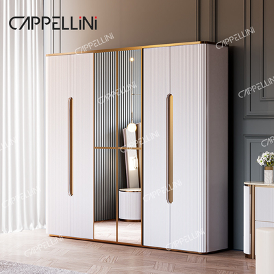 Villa moderne Blanc en bois de taille royale Chambres à coucher maison double Queen Luxe en bois ensemble de meubles de chambre complète