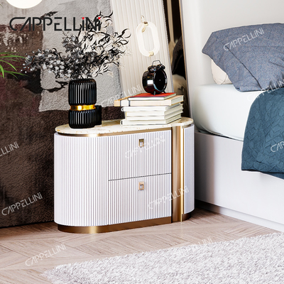 Villa moderne Blanc en bois de taille royale Chambres à coucher maison double Queen Luxe en bois ensemble de meubles de chambre complète