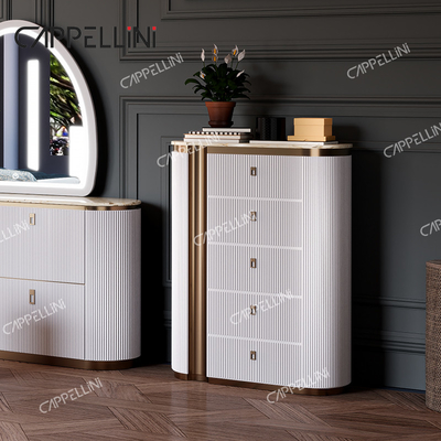Villa moderne Blanc en bois de taille royale Chambres à coucher maison double Queen Luxe en bois ensemble de meubles de chambre complète
