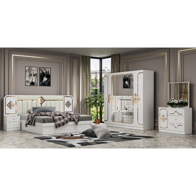 Foshan en gros Pas cher Luxe Double King Size Chambre à coucher Ensemble de la maison moderne