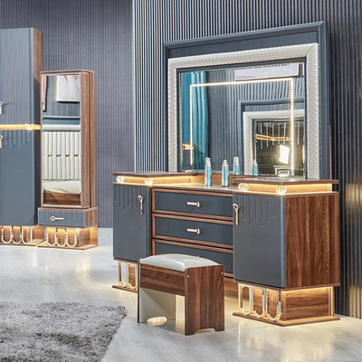 Ensemble de lit double en bois de haute qualité en bois de luxe