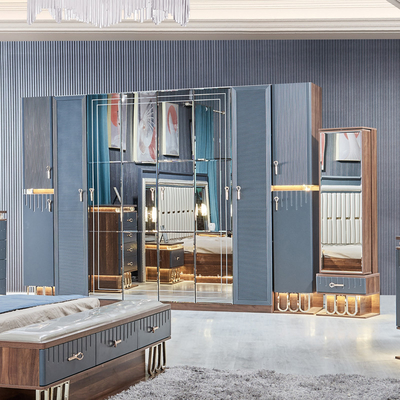 Ensemble de lit double en bois de haute qualité en bois de luxe
