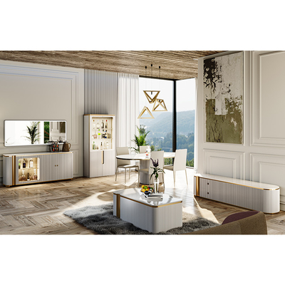 Armoire de télévision en bois moderne de luxe et table basse meubles de maison salle de séjour étagère de télévision en bois