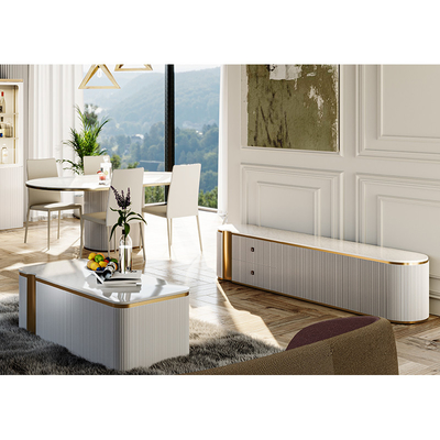 Armoire de télévision en bois moderne de luxe et table basse meubles de maison salle de séjour étagère de télévision en bois