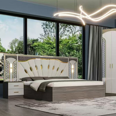 Chambre a Coucher Complet De Luxe Bedroom Sets Modern Luxury king Size Bed Double Home Room Wooden Frame Bedroom Furniture Set
