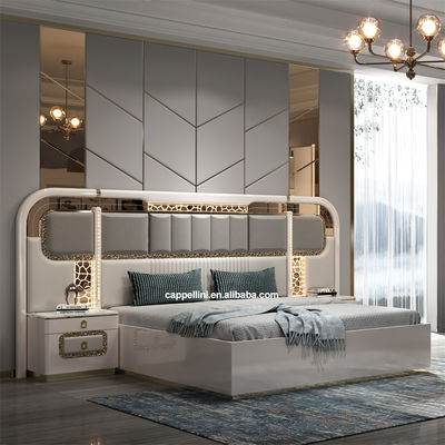 Modern Luxury Complete Bedroom Furniture Set Wood Double Bed Home Master Room Storage Wooden Frame Full king Size Bedroom Sets