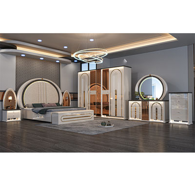 Ensembles de chambre à coucher turcs complets, meubles de chambre à coucher, lit king size, cadre en bois royal, meubles de chambre à coucher modernes et luxueux