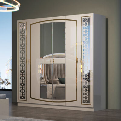 Gros de 5 pièces de meubles de chambre modernes maison appartement cadre en bois complet lit double de luxe king size