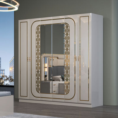 Chambre à coucher Ensemble complet Meubles Chambre à coucher Meubles Couleur Adolescent Bois personnalisé Meubles de maison blancs Ensembles modernes