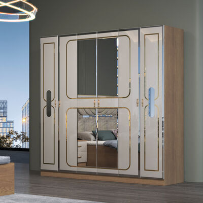 Ensemble de chambres à coucher, meubles de chambre, lit de luxe.