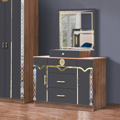 Chine en gros bon marché en bois MDF king taille lit ensemble 5 pièces chambre double moderne luxe cadre en bois chambre ensemble meubles