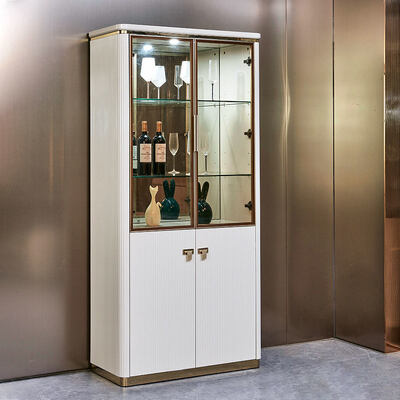 Maison moderne de luxe Table à manger et chaises en bois Ensemble de 6 places Meubles blancs Ensemble complet de salle à manger en bois