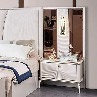 Lit en bois de luxe en cuir king size ensemble de chambre à coucher double chambre pour adultes cadre en bois ensemble de meubles de chambre moderne de luxe