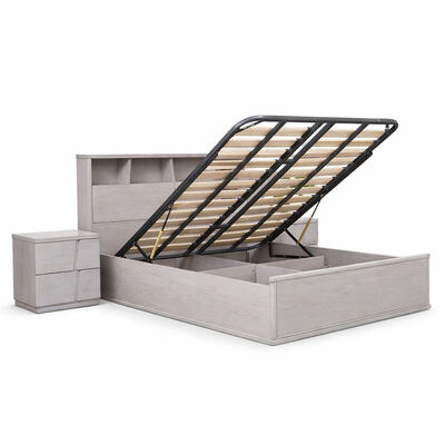 Ensembles de chambre à coucher modernes et complets Grand lit chambre king taille Lit double hôtel Entrepôt à domicile Cadre en bois massif Ensemble de meubles de chambre de luxe