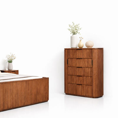 Moderne en bois massif de taille royale Ensemble de chambre à coucher Lit double Chambre maîtresse maison de rangement Cadre en bois Ensemble complet de meubles de chambre de luxe