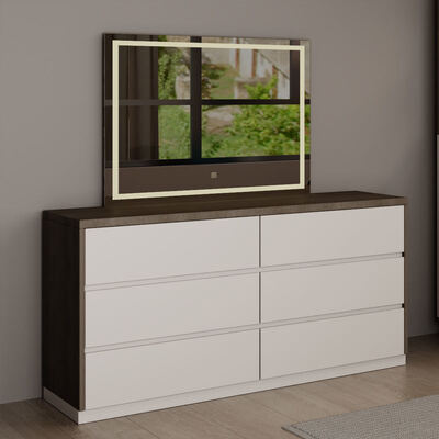 Suite de chambre principale complète en bois, King Size avec un grand espace de rangement, confortable minimaliste de luxe meubles de chambre moderne