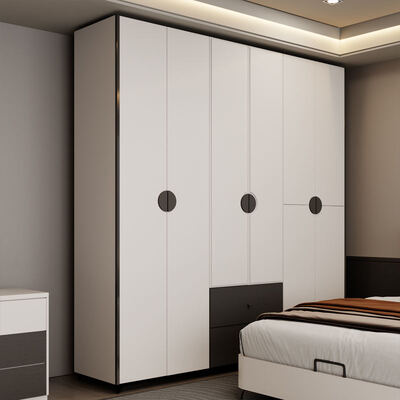 Ensemble de chambre moderne minimaliste en bois classique avec rangement