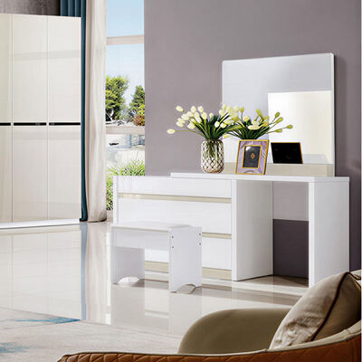 Meubles de chambre en bois de taille King avec rangement minimaliste Confortable Maître de haute qualité Suite de luxe moderne