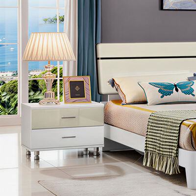 Meubles de chambre en bois de taille King avec rangement minimaliste Confortable Maître de haute qualité Suite de luxe moderne