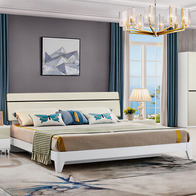 Meubles de chambre en bois de taille King avec rangement minimaliste Confortable Maître de haute qualité Suite de luxe moderne