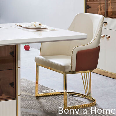 Ensemble de salle à manger de luxe moderne blanc 6 places, meubles de salle à manger en bois, ensemble complet de table à manger avec cadre en bois et 4 chaises