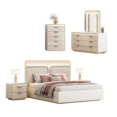 Juego De Muebles Para Dormitorio Ensemble de chambre contemporaine de taille king Chambre d'hôtel de lit complète de luxe Ensemble de meubles de chambre moderne