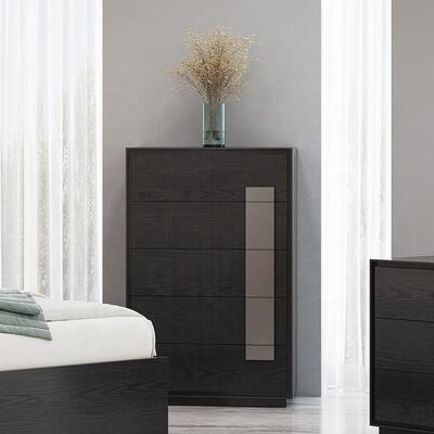 Lit minimaliste de taille royale Luxe ensemble de chambre Hôtel Appartement Armature en bois Ensemble de meubles de chambre moderne avec placard