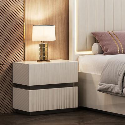 Modern Luxury King Size Chambre à coucher Ensemble de lit double LED Table d'entrée Hôtel Maison Chambre principale Ensemble complet de meubles de chambre en bois