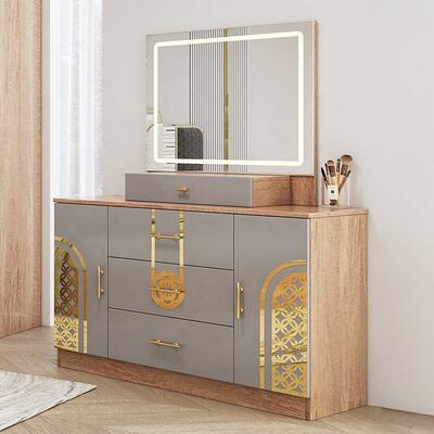 Chambre a Couch Ensemble de chambre à coucher turc taille roi Chambre de chambre à coucher double cadre en bois pas cher Luxe Ensemble de meubles de chambre moderne
