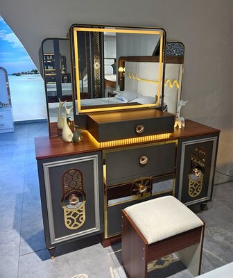 Foshan en gros Luxe Ensemble de chambre à coucher complet 5 pièces taille roi Lit Suite cadre en bois Ensemble de meubles de chambre moderne turc