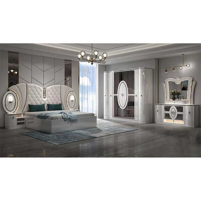 Ensemble de meubles de chambre à coucher de luxe moderne, prix en vrac, cadre de lit king Size, chambre principale, ensembles de chambre turcs complets avec lumières Led