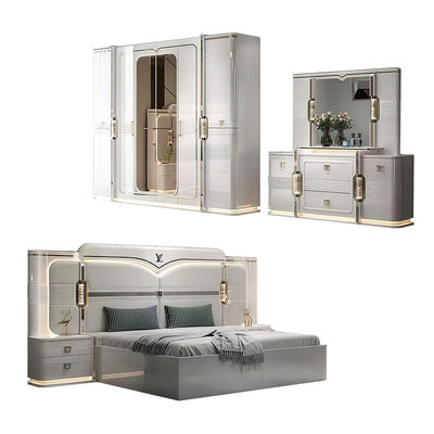 Ensembles De Chambre Coucher king Size Ensembles De Chambre De luxe maison Chambre Double en bois ensemble De meubles De Chambre moderne turc en bois