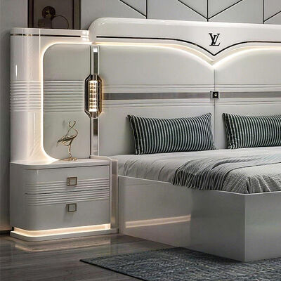 Ensembles De Chambre Coucher king Size Ensembles De Chambre De luxe maison Chambre Double en bois ensemble De meubles De Chambre moderne turc en bois