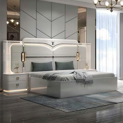 Ensembles De Chambre Coucher king Size Ensembles De Chambre De luxe maison Chambre Double en bois ensemble De meubles De Chambre moderne turc en bois