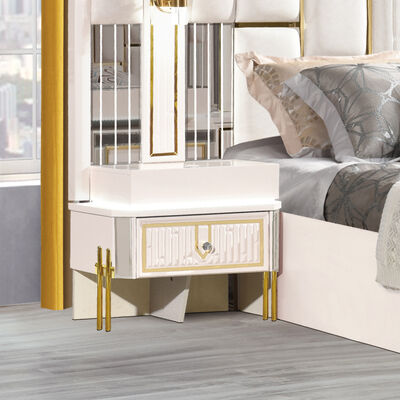 Bon prix Ensemble de meubles de chambre de luxe Ensemble de chambre italienne en cuir