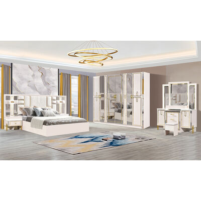 Bon prix Ensemble de meubles de chambre de luxe Ensemble de chambre italienne en cuir