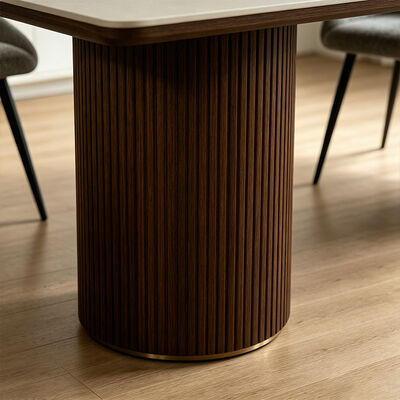 Ensemble Salle Manger Complète Table à manger en bois massif Table à manger en bois moderne à 6 places