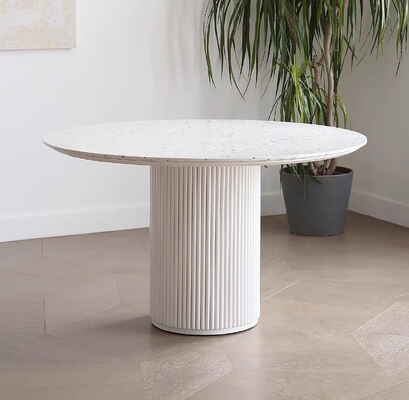 Meubles de maison nordiques Table à manger ronde blanche 6 places Table à manger moderne de luxe en bois et chaises pour salle à manger