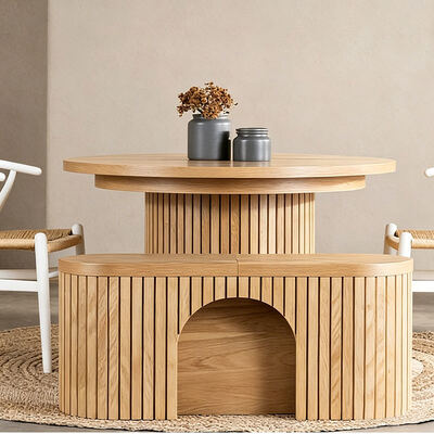 Table à manger nordique moderne extensible pliable en bois meubles de salle à manger minimaliste en bois massif