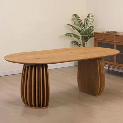 Table à manger pliable en bois moderne Meubles de salle à manger Réservatoire Nordique à domicile Luxe Table à manger extensible