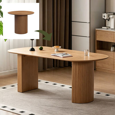 Vente en gros de tables à manger en bois modernes extensibles meubles de salle à manger pliants rondes réglables