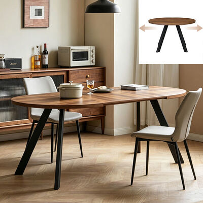 Vente en gros de tables à manger en bois modernes extensibles meubles de salle à manger pliants rondes réglables