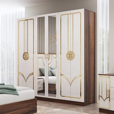 Chine en gros Pas cher Ensemble de meubles de chambre à coucher turcs En bois cadre de luxe King Size Lit Double plein Ensemble de chambre à coucher moderne de luxe